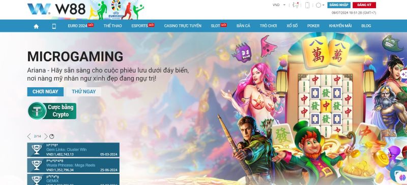 Nổ hũ W88 - Trải nghiệm thế giới quay hũ siêu đỉnh 1 W88 cung cấp game nổ hũ minh bạch và uy tín